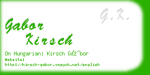 gabor kirsch business card